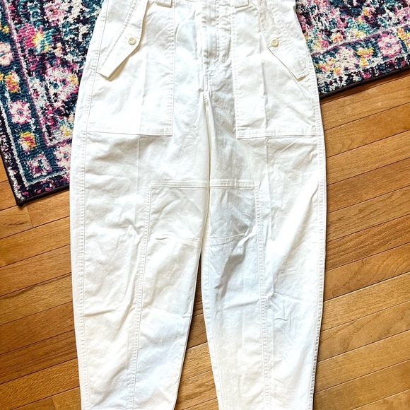 Banana Republic The Barrel Pant Utility Cream Womens 6 New - Picture 7 of 9